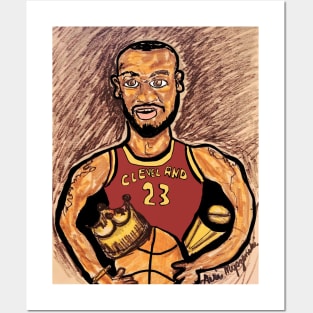 Lebron King James Cleveland Posters and Art